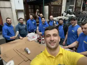 Lunch break at work